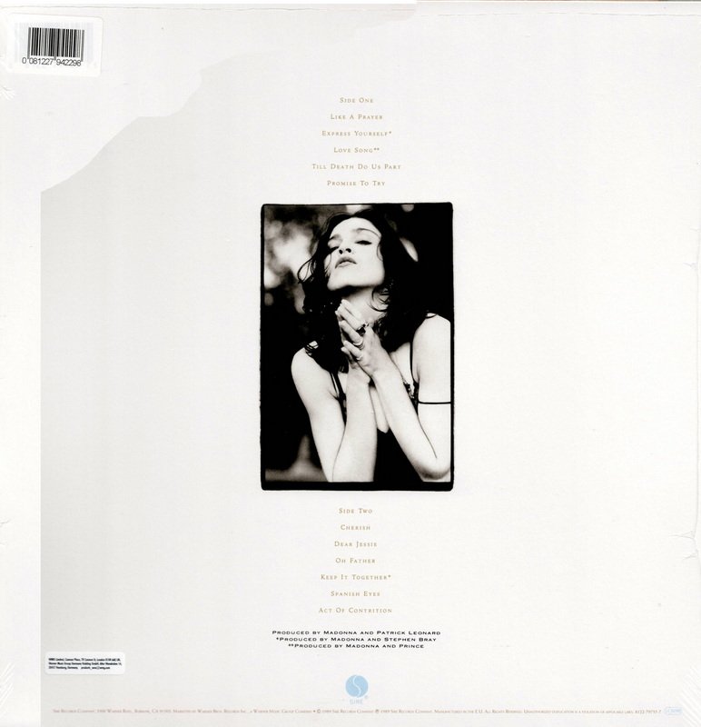 Madonna Like A Prayer 0081227942298 Red Vinyl back_resize
